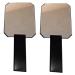 KVSERT 2X Handheld Cosmetic Mirror Barbers Beauty Hair Hairdressers Barbers Mirror Black