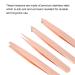 Professional Rose Gold Stainless Steel Tweezers Set - Sloping Tip Eyebrow Hair Remover Makeup Tools - 4 Pieces for At Home & Gift - Buy Online on GoSupps.com
