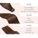 YDDM 20pcs Dark Brown Ombre Tape-In Hair Extensions 35cm - Invisible Skin Weft Real Human Hair (2/2/6#) - Buy Online on GoSupps.com