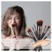 Premium 10PC Makeup Brush Set Professional Cosmetic Tools with Travel Bag for Women & Girls - Buy Online on GoSupps.com
