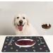 Solday Pet Food Mat for Dogs & Cats - Waterproof Non-Slip Silicone Bowl Pad (50x30 cm) - Dark Gray with Paw Print Design - Buy Online on GoSupps.com