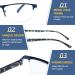 FONHCOO Blue Light Blocking Reading Glasses for Men & Women - Anti-UV Half Frame Computer Readers - Reduce Eyestrain & Glare - Stylish & Comfortable Design - Buy Online on GoSupps.com