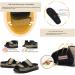 LEEWEE Diabetic Sandals - Adjustable Memory Foam Slippers for Swollen Feet - Brown (Size 40) - Buy Online on GoSupps.com