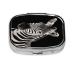 Zebra Printing 2 Compartment Small Pill Case Cute Small Pill Box Purse Pill Boxs Travel Pill Organizer for Pocket Purse and Travel Gifts