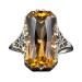 Vsoruln 925 Sterling Silver Shiny Big Square Citrine Ring 3Ct Zirconia Promise Ring Citrine Carved Rings CZ Yellow Gem Cocktail Rings Eternity Engagement Wedding Band Ring for Women (10)