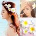 12Pcs White Hawaiian Plumeria Flower Hair Clip Set - Foam Hair Pins for Beach Wedding Party (2.4 Inch) - Buy Online on GoSupps.com