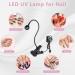 Lophe UV Lamp for Gel Nails - Flexible Swan Neck LED Nail Dryer Mini Rotatable with Fuse Clip - Perfect for All Gel Nail Polish (Black) - Buy Online on GoSupps.com