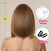 OUFEI Brown Bob Wig with Bangs - Short Synthetic Hair Wig for Women | Perfect for Daily Wear, Parties, and Cosplay - Buy Online on GoSupps.com