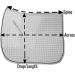 Huge Selection of Colorful Dressage Saddle Pads | Box-Quilted Cotton/Foam | PRI Pacific Rim Powder Baby Blue w/Black Piping - Buy Online on GoSupps.com