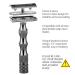 Anbbas Black Aluminum Alloy Safety Razor - Double Edge Shaving for Men & Women | Anti-Skid Handle & 10 Replacement Blades - Buy Online on GoSupps.com