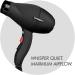 Sam Villa Lightweight Ionic Hair Dryer - Professional Quiet Variable Speed & Temperature - Black Matte Soft Touch - Buy Online on GoSupps.com