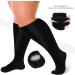 Cheeroyal Plus Size Compression Stockings for Men & Women - 20-30mmHG Wide Calf Knee Socks for Ultimate Support | Black 3XL - Buy Online on GoSupps.com