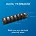 Amazon Basic Care 7-Day Pill Organizer & Medicine Box - Medium Compartments, Black - Buy Online on GoSupps.com