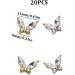 20Pcs Butterfly Nail Charms Artificial Crystals Diamonds Rhinestones Sticker Nail Art Golden and Silver Plated Butterfly Nail Decorations for DIY Nail Nail Charms Butterfly Charms For Nails Gold Nail - Buy Online on GoSupps.com