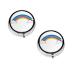 (Small Rainbow) Round Pill Box 3 Compartment Pill Box Mini Decorative Pocket Purse Portable Travel Medicine Tablet Vitamin Holder Organizer Pill Case