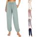 Rytejfes Women's Linen Pants - Elegant 7/8 White Trousers for Summer | Lightweight Stretchy & Airy Casual Attire - Available in Black & XL Sizes - Buy Online on GoSupps.com