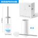 IXO 2-Pack Stainless Steel Long Handle Toilet Brush with Holder - White, Elegant, Durable - Bathroom Toilet Bowl Brush (Upgraded) - Buy Online on GoSupps.com