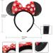 Mouse Ears Bow Headbands Shiny Bows Glitter Party Decoration Cosplay Costume for Kids Girls Women Princess Party Decorations Cosplay (Black+Red)) 3 - Buy Online on GoSupps.com