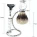 Buy Lefeda Men's Shaving Brush Set - Pure Roof Hair Natural Stone Handles Silver Stand - Premium Shaving Accessories for a Smooth Grooming Experience - Buy Online on GoSupps.com
