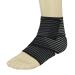 BXT Elastic Breathable Ankle Support Brace Compression Wrap - 27.5 inch Black - Sports Bandage with Hook & Loop Fastener - Buy Online on GoSupps.com