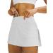 MEIVSO Women's Tennis Skirt with Pockets and Shorts - White Medium | Activewear Sports Skort - Buy Online on GoSupps.com