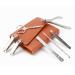 Eryu 7-Piece Stainless Steel Manicure Set for Thick Nails - Professional Fingernail and Toenail Clippers in Portable Travel Case - Ideal Gift for Adults, Seniors, Men, and Women - Brown - Buy Online on GoSupps.com
