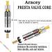 Presta Valve Core Set with Remover Tool and Caps for Tubeless Road MTB Bike - 22 Pieces, Black - Buy Online on GoSupps.com