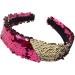 NUOBESTY Reversible Sequin Headband Color Changing Flip Sequin Hair Band Glitter Sparkly Headband Magic Alice Hair Accessories for Girls Teens Kids Women (Red and Gold) - Buy Online on GoSupps.com