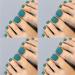 Yienate artificial nails for toes chic exquisite light blue matt artificial nails for toes complete cover nail tips toenails 24 pieces
