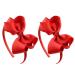 2 Pieces Red 4 Inch Bow Headband Grosgrain Ribbon Headbands With Bows For Girls Bulging Bows