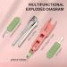 1pc Mutifunctional Nail Clipper Stainless Steel Manicure Fingernail Cutter Toenail Scissors with Cuticle Pusher Nail File C1 - Buy Online on GoSupps.com