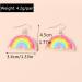 Feylie Acrylic Trailer Earrings for Women - Colorful Cartoon Fashion Ornaments for Everyday & Casual Dates - Rainbow & Stars Design - Buy Online on GoSupps.com