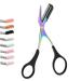 Predolo 2x Eyebrow Scissors & Comb Set | Precision Eyebrow Shaping & Cutting Shears | Personal Accessories for Perfect Cosmetics - Buy Online on GoSupps.com