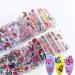 10 Sheets Nail Art Adhesive Sticker Sheets Nail Foils Lovely Stars Geometry 3D Nails Art Sticker Decal Gold Silver Colorful Transfer Slider Manicure Accessory (XK102) - Buy Online on GoSupps.com