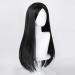Long Straight Black Kids Wig with Flower Hair Clip - Wigs for Girls | Toddler Cosplay Hairpiece for Halloween Party - Includes Wig Cap | Uniquebe - Buy Online on GoSupps.com