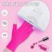 COLORCASA UV Nail Lamp Gloves - Set of 2/3 Pairs for Manicures | UV Protection for Hands - Black, Pink, Rose Red - Buy Online on GoSupps.com