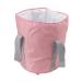 Foldable Foot Tub Polyester Double Layer Collapsible Camping Bucket with Storage Bag for Outdoor (Pink)