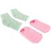 Qukaim Moisturizing Socks Elbow Cover Moisturizing Gel Socks Elbow Cover Set Nourishing Spa Sleeve for Skin Care Home Repair 2 Pairs Pink and Blue - Buy Online on GoSupps.com