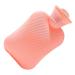Rubber hot water bottle with soft hot water bottle for neck and shoulder back legs waist warming (500ML pink)