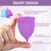 4 Pack Reusable Menstrual Cups Kit - Medical-Grade Silicone - Tampon and Pad Alternative - 4 Large Cups in Purple and Blue - Buy Online on GoSupps.com