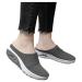 PGOJUNI Fashion Sneakers for Women Women's Diabetic Air-Cushion Slip-On Walking Shoes Orthopedic Diabetic Wedge Sandals 8 A1-dark Gray