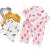 PAUBOLI Baby Kimono Robe | Newborn Cotton Yarn Bodysuit Romper | Japanese Pajamas 0-24 Months | 3-6 Months Strawberry - Buy Online on GoSupps.com