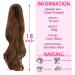 Claw on Ponytail Clip in Hair Extensions Straight Curly Wavy Long Hair Piece Pony Tail Synthetic Claw Jaw Ponytail Extensions 18" Curly Light Auburn 18 Inch-Curly Light Auburn-Curly - Buy Online on GoSupps.com
