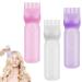 Ukofew 3 pieces of hair oil applicator 160 ml Applicator bottle hair with a gradual scale hair oil application Bottle root ridge applicator bottle for hair oiling hair colorations (white purple pink)