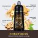 Dark Brown Hair Dye Shampoo for Gray Hair - 500ml 3 in 1 Herbal Color Shampoo for Women & Men - Buy Online on GoSupps.com
