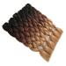 RAYIIS 6 Packs Braiding Hair Kanekalon Synthetic Braiding Hair Extensions 24 inches (6 Packs Ombre black-dark brown-light brown) 6 Packs Ombre black-dark brown-light brown - Buy Online on GoSupps.com