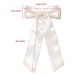 Furling Pompoms Bow Hair Clips - White Satin Ribbon Bows for Women & Girls | Hair Accessories for Party, Wedding, Prom | 2pcs Set - Buy Online on GoSupps.com