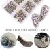 735 Pieces Gold Nail Rhinestones for Acrylic Nails - 3D Nail Diamonds Art Decoration DIY (Gold AB) - Buy Online on GoSupps.com