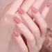 20PCS Semi Cured Gel Nail Polish Strips - Adhesive Full Wrap Gel Nail Art Sticker - Natural Pink Semi Cured Gel Nail Strips with Soft Glossy Finish - Buy Online on GoSupps.com