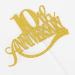 Tenhaisi Glittery Gold Happy 10th Anniversary Cake Topper Hello 10 Wedding Party Decorations Cheers to 10 Anniversary Birthday Party Supplies - Buy Online on GoSupps.com